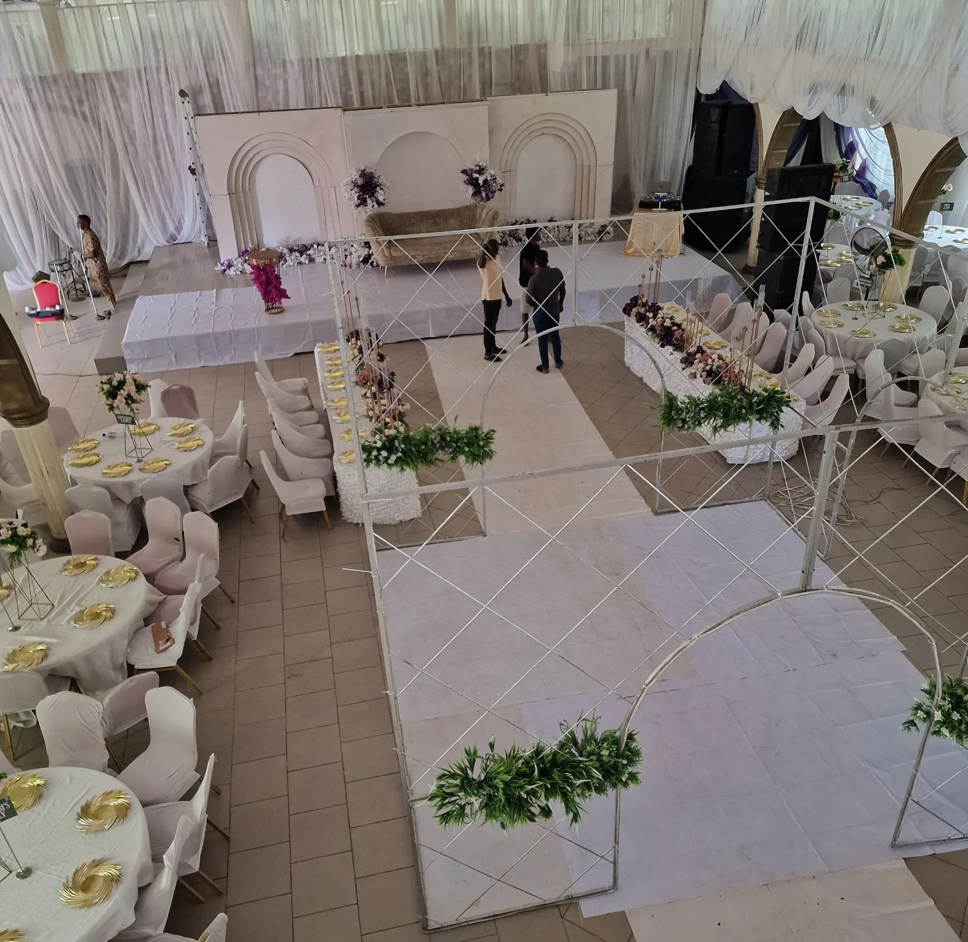 Bethel Events Centre banquet hall decorated interior view